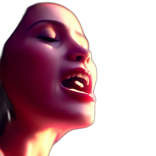 face, 3d render, photorealistic, concept art transparent PNG cut-out