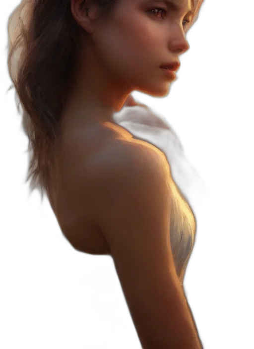 face, dress, jewelry, staff transparent PNG cut-out