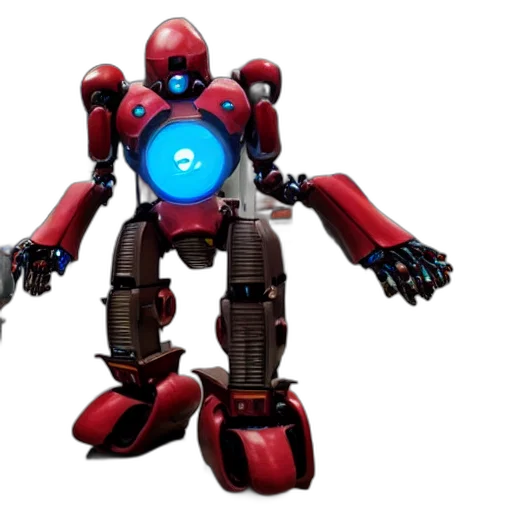 robot, weapon, 3d render, concept art transparent PNG cut-out