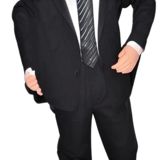 jacket, staff, robot, creature transparent PNG cut-out