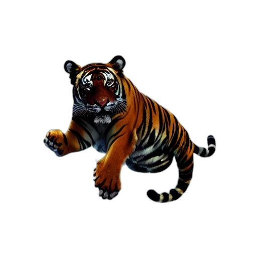 animal, 3d render, concept art, pixel art transparent PNG cut-out