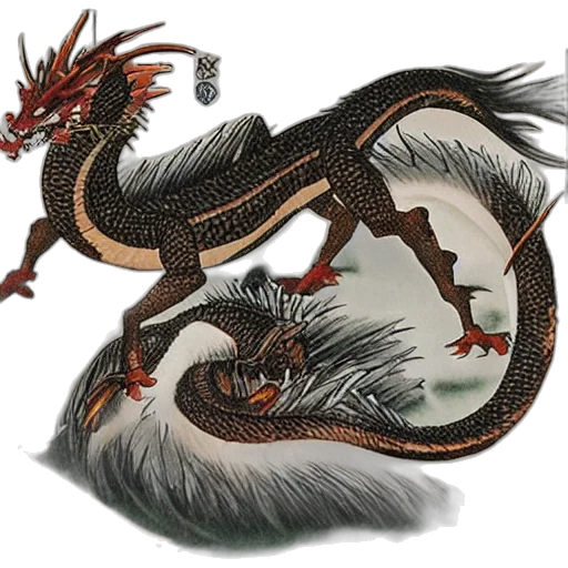 dragon, animal, creature, staff transparent PNG cut-out