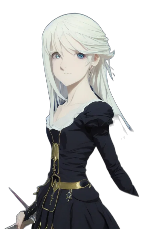 dress, staff, crown, sword transparent PNG cut-out
