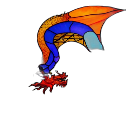 dragon, creature, staff, animal transparent PNG cut-out