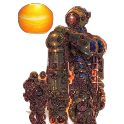 robot, weapon, staff, jewelry transparent PNG cut-out