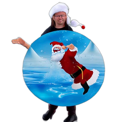 staff, hat, santa, water transparent PNG cut-out