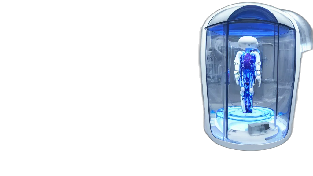 concept art, 3d render, futuristic, enclosed transparent PNG cut-out