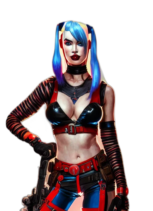 concept art, cyberpunk, comic book art, fantasy art transparent PNG cut-out