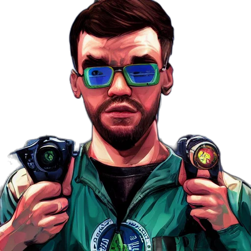 jacket, staff, face, concept art transparent PNG cut-out