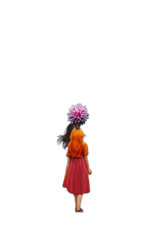 hair, flower, dress, hat transparent PNG cut-out