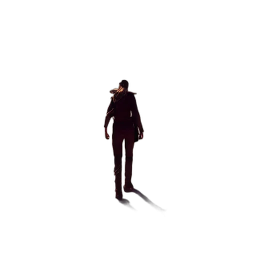 jacket, staff, robot, weapon transparent PNG cut-out