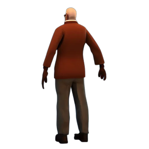 jacket, staff, creature, robot transparent PNG cut-out