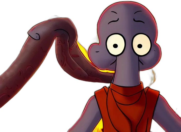 staff, creature, concept art, cartoon transparent PNG cut-out