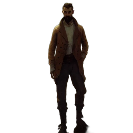 jacket, staff, creature, animal transparent PNG cut-out