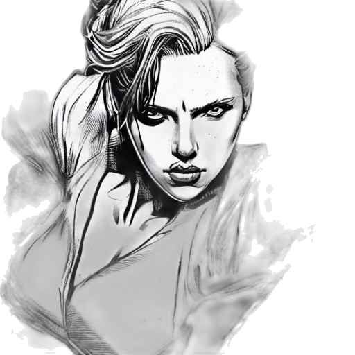 face, comic book art, pencil sketch, photorealistic transparent PNG cut-out