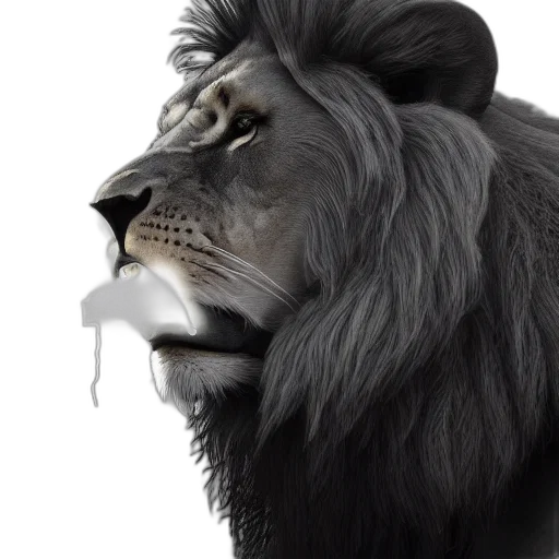 animal, crown, photorealistic, 3d render transparent PNG cut-out