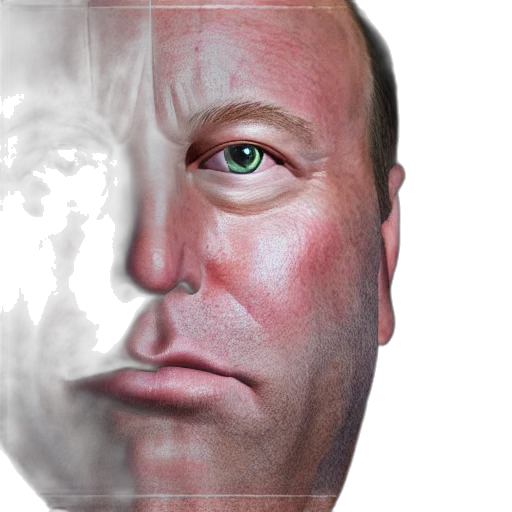 face, mask, photorealistic, 3d render transparent PNG cut-out