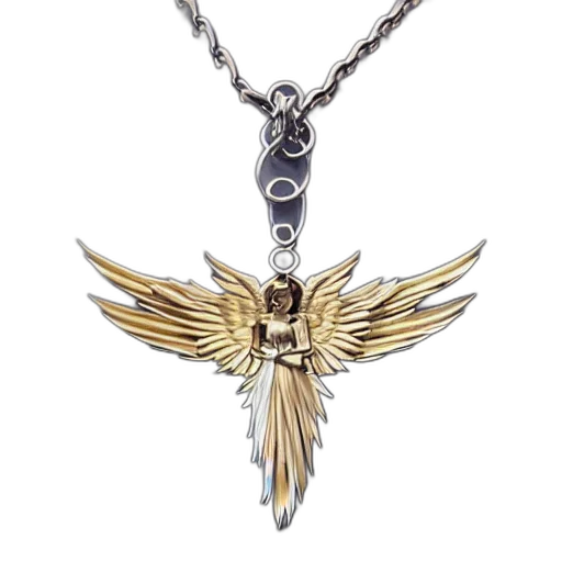 jewelry, tone, winged, angel transparent PNG cut-out