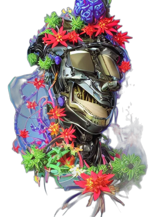 mask, robot, crown, face transparent PNG cut-out