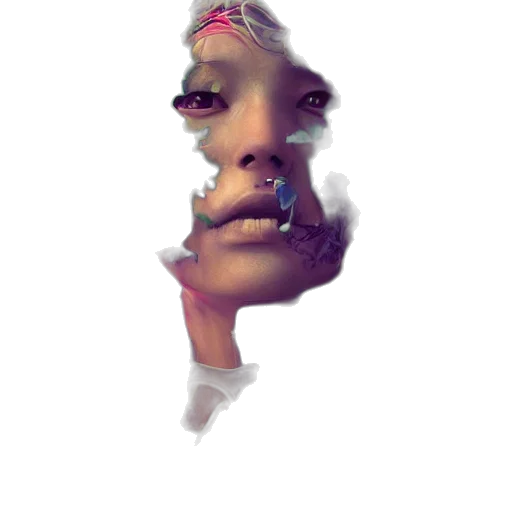 face, mask, crown, creature transparent PNG cut-out