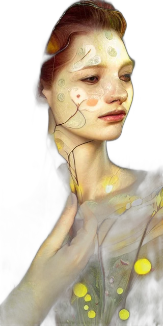 face, mask, dress, jewelry transparent PNG cut-out