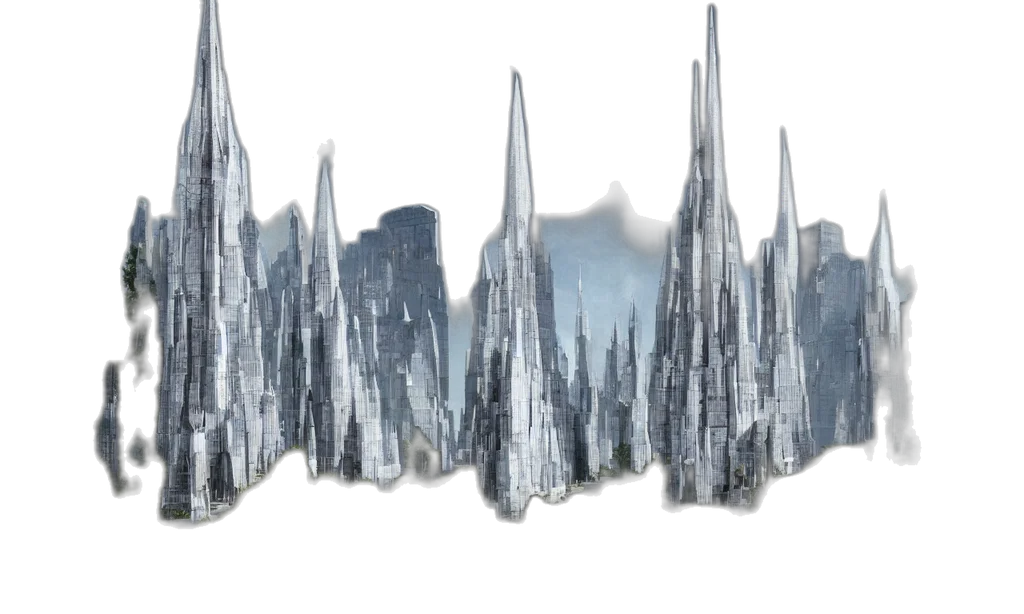 building, concept art, 3d render, fantasy art transparent PNG cut-out