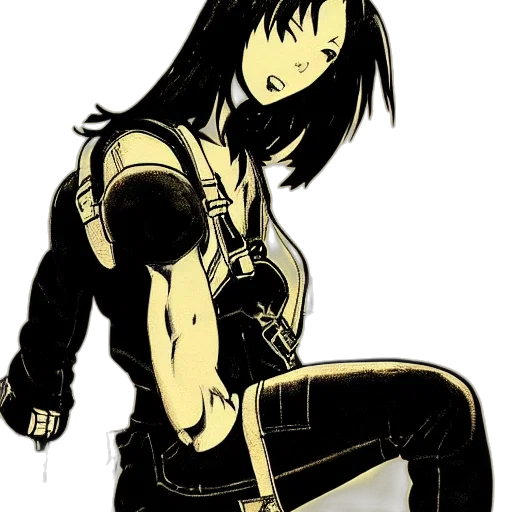 weapon, jacket, comic book art, cartoon transparent PNG cut-out