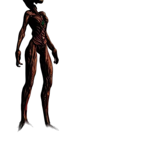 creature, robot, dress, staff transparent PNG cut-out