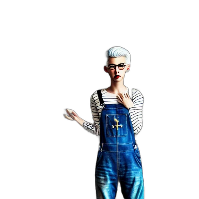 dress, staff, robot, cartoon transparent PNG cut-out