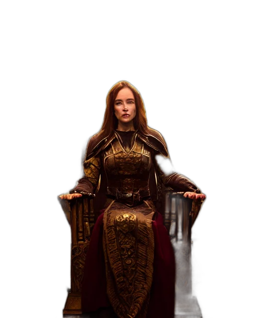 dress, crown, staff, sword transparent PNG cut-out