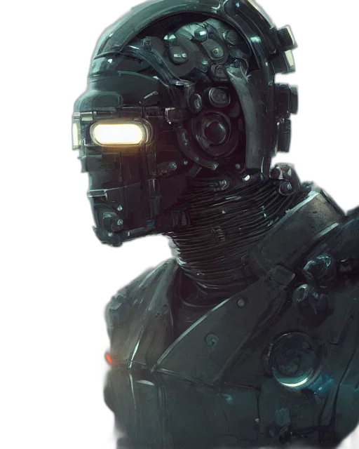 robot, mask, face, cyberpunk transparent PNG cut-out