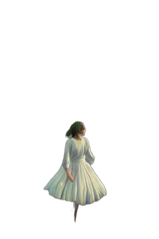 dress, staff, creature, crown transparent PNG cut-out