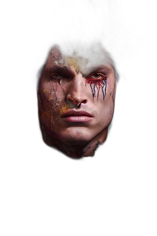 face, mask, creature, jacket transparent PNG cut-out