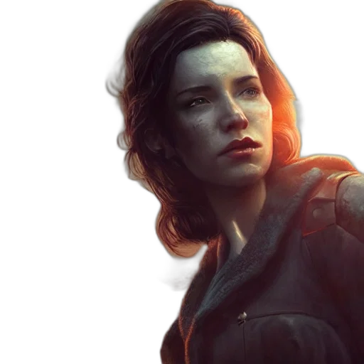 face, jacket, concept art, comic book art transparent PNG cut-out