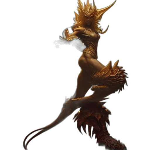 dragon, staff, creature, animal transparent PNG cut-out