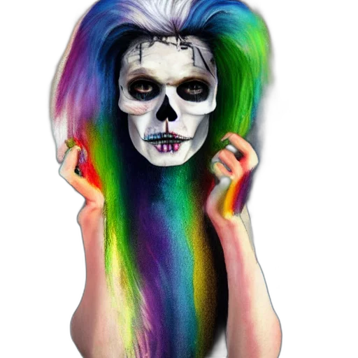 mask, face, hair, creature transparent PNG cut-out