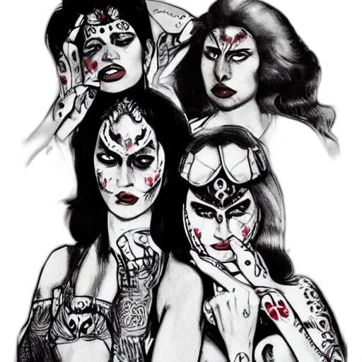 jewelry, comic book art, fantasy art, pencil sketch transparent PNG cut-out