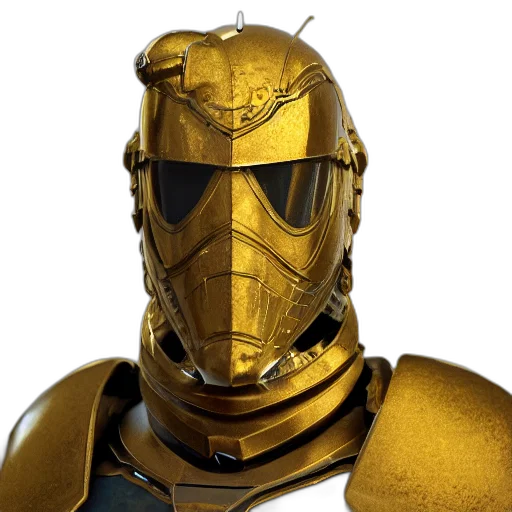 mask, robot, 3d render, concept art transparent PNG cut-out