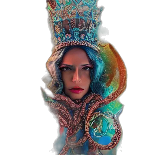 crown, mask, jewelry, staff transparent PNG cut-out
