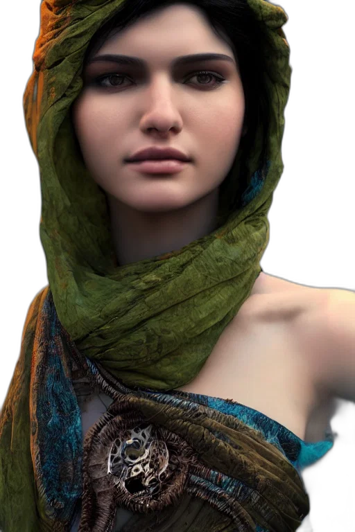 face, dress, staff, hat transparent PNG cut-out