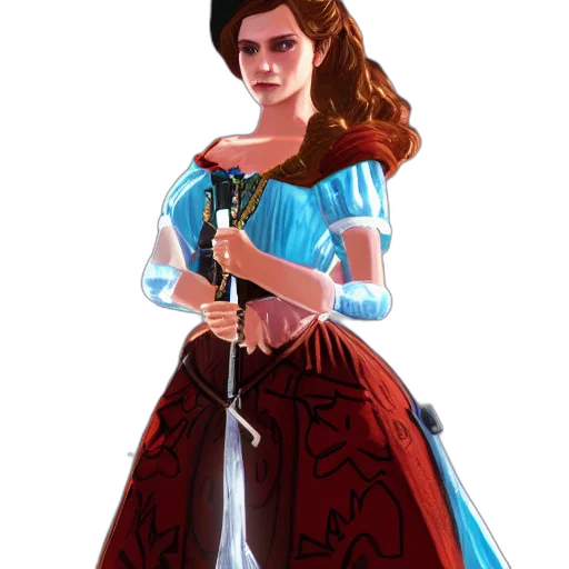 dress, sword, staff, concept art transparent PNG cut-out