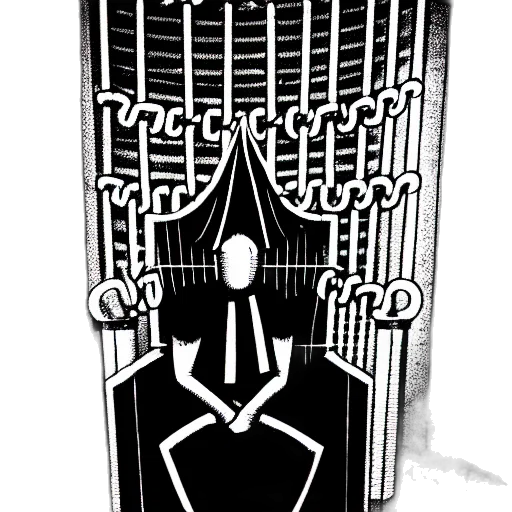 robot, crown, mask, sword transparent PNG cut-out