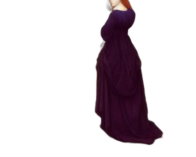 dress, crown, jewelry, staff transparent PNG cut-out
