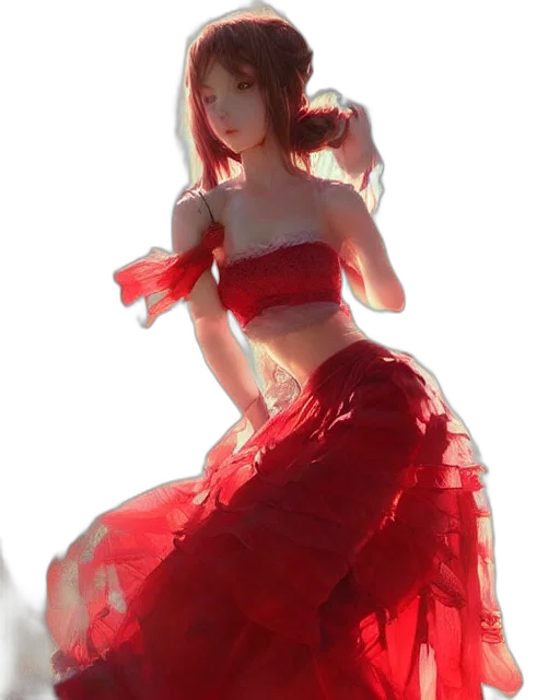 dress, robot, concept art, fantasy art transparent PNG cut-out