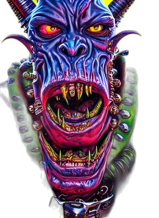 creature, mask, face, staff transparent PNG cut-out