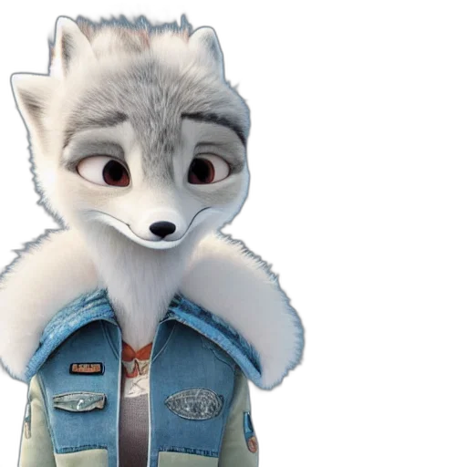 jacket, animal, staff, 3d render transparent PNG cut-out