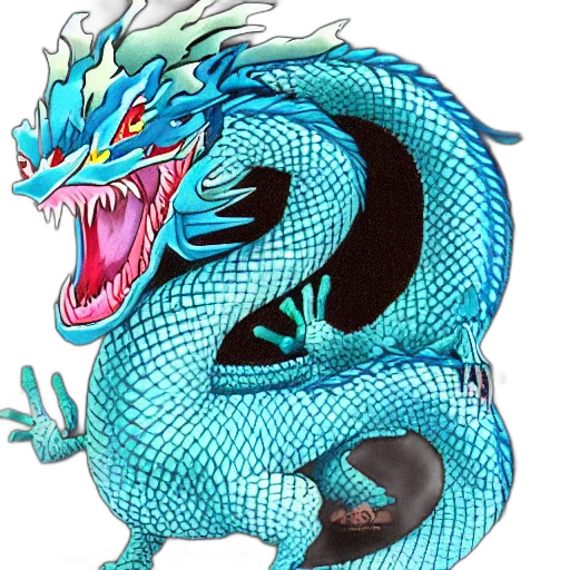 dragon, staff, creature, animal transparent PNG cut-out
