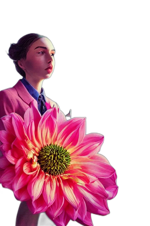 flower, jacket, photorealistic, concept art transparent PNG cut-out