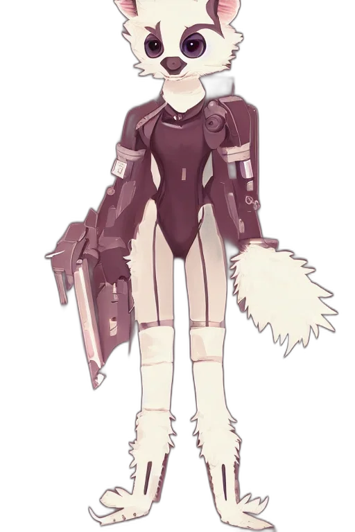 jacket, staff, weapon, creature transparent PNG cut-out