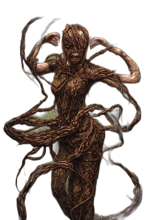 creature, hair, tree, dress transparent PNG cut-out